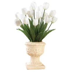 Collections Etc Springtime Tulip Bushel Artificial Maintenance-Free Bouquet Bush - Set Of 3 -Decor Vista GUEST b18f8eef 236f 4590 ae36 19463ed22b63