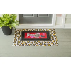 Evergreen Classic Animal Print Layering Mat 42 X 26.5 Inches Indoor And Outdoor Decor