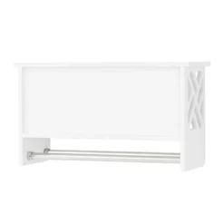 Coventry Bath Shelf With Two Towel Rods White - Alaterre Furniture -Decor Vista GUEST b2f056f0 f4dc 46b9 a3d1 77b0b2e135d1