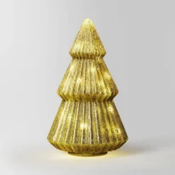 10.25" Battery Operated Lit Glass Christmas Tree Figurine - Wondershop™ -Decor Vista GUEST b328e3b1 f6ef 4a87 9ffe d0419e1e7255