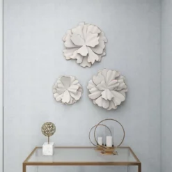 Modern Ornamental Wall Decor Set Of 3 White - Olivia & May -Decor Vista GUEST b3a1c20f a53d 4b82 aacf c8419bcd3176