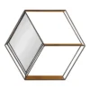 26" X 7" X 23" Lintz Hexagon Shelves With Mirror - Kate & Laurel All Things Decor -Decor Vista GUEST b4d5ae3e fad9 43fc a31c 5c474722eddc