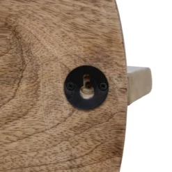 White Wood & Metal Wall Shelf - Foreside Home & Garden -Decor Vista GUEST b4e25a3e 2f34 47e9 8d70 335e2640dc1e