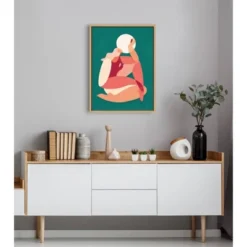 18" X 24" Sylvie How The Sun Loves The Moon Framed Canvas Wall Art By Maggie Stephenson Natural - Kate And Laurel -Decor Vista GUEST b4e72182 315c 49bf a05c 29844f0a0835