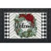 Briarwood Lane Winter Wreath Welcome Doormat Checkered Indoor Out -Decor Vista GUEST b65f313b b3ca 4b82 946f 2fbad041524b