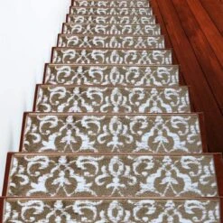 Sussexhome Floral Collection Anti-Slip Carpet Stair Treads, 9" X 28"