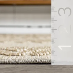 Nuloom Lorri Geometric 5x8 Indoor/Outdoor Area Rug For Living Room Patio Deck Front Porch Kitchen, Beige/Ivory -Decor Vista GUEST b800e92f 855d 488f 89b8 948eedaa27ef