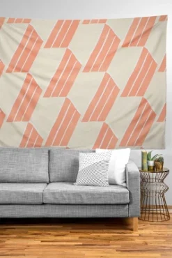 Sunshinecanteen Minimalist Pink Hex Tile Tapestry - Society6