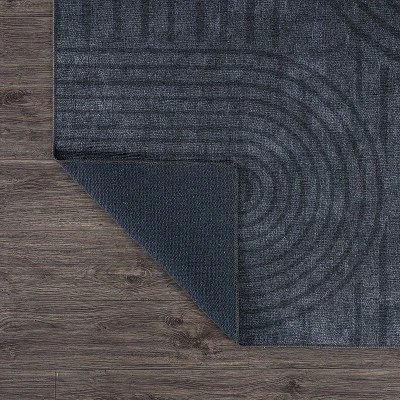 World Rug Gallery Contemporary Lines Machine Washable Area Rug 5 World Rug Gallery Contemporary Lines Machine Washable Area Rug - Image 3