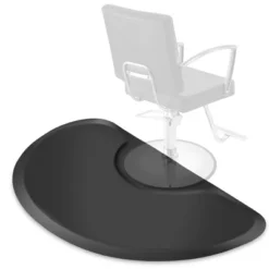 Saloniture Salon & Barber Shop Chair Anti-Fatigue Floor Mat - Black Semi Circle -Decor Vista GUEST bcef179d 3481 4b2a 981f 5d5df693aa41