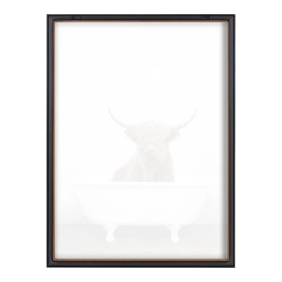 18" X 24" Blake Highland Cow In Tub Color Framed Printed Glass By Amy Peterson Art Studio Gray - Kate & Laurel All Things Decor 4 18" X 24" Blake Highland Cow In Tub Color Framed Printed Glass By Amy Peterson Art Studio Gray - Kate & Laurel All Things Decor - Image 2