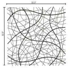 LuxenHome Large Black Abstract Square Metal Wall Decor 13 LuxenHome Large Black Abstract Square Metal Wall Decor -Decor Vista GUEST bd388cff 0491 40fb 9637 5820c94a29c6