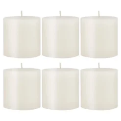 6pk Unscented Flat Top Smooth Pillar Candles White - Stonebriar Collection -Decor Vista GUEST be523f7b 5466 42b1 941c 61fcece512a4