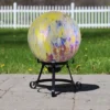 Northlight 10" Yellow And Blue Iridescent Reflective Glass Outdoor Garden Gazing Ball -Decor Vista GUEST be5be638 2893 42f3 ab80 4cc6fe81ae44
