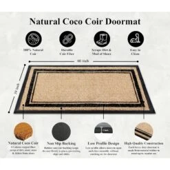 A1HC Natural Coir & Rubber Door Mat, 30"x60", Thick, Durable, Heavy Duty, Anti-Shed, Fade-Resistant, Outdoor Entrance Large Doormat -Decor Vista GUEST c0d823c4 5b37 4a27 9f6e 2f74e474da2a