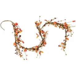 Northlight 5' X 6" Fall Harvest Berries And Leaves Twig Artificial Garland, Unlit -Decor Vista GUEST c25dd017 2833 4c14 b8de 3f8dbb61b732
