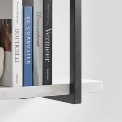 31.5" X 22.5" Modern 2 Tier Hanging Bracket Wall Shelve White Birch - Danya B. -Decor Vista GUEST c26088dd 126e 4b0f 8f00 0d6aff3f6e38