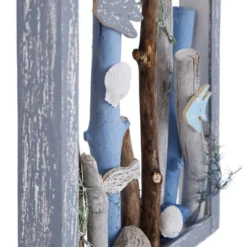 20" X 12" Sea Dive Ocean Motif Wooden Shadow Box Table Top Wall Sculpture Gray - StyleCraft -Decor Vista GUEST c3f2c654 0714 44f9 8d4a f7d135f2073f