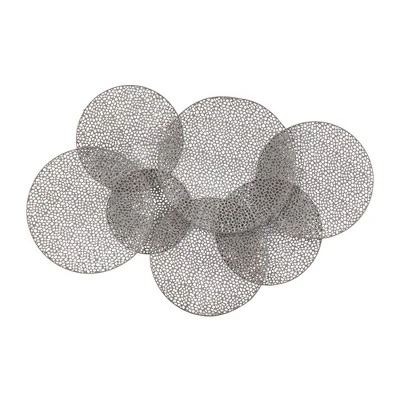 Metal Plate Overlapping Perforated Wall Decor Black - Olivia & May 18 Metal Plate Overlapping Perforated Wall Decor Black - Olivia & May - Image 16