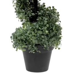 Northlight 3' Artificial Two-Tone Boxwood Spiral Topiary Tree With Round Pot, Unlit -Decor Vista GUEST c522ab69 0744 412e 89be db5fd6ec20b6