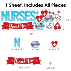 Big Dot Of Happiness Thank You Nurses - Peel And Stick Nurse Appreciation Week Decoration - Wall Decals Backdrop -Decor Vista GUEST c573133c b4b9 44c3 bd7e c273fbc533b3