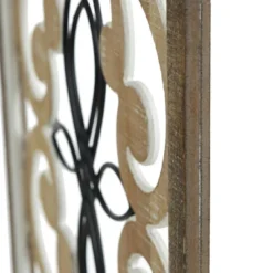 Traditional Screen Wood And Metal Wall Sculpture Brown - StyleCraft -Decor Vista GUEST c5db6ad8 088c 4ceb 9ae6 89cfa7176926