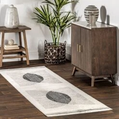 Nuloom Dara Abstract 2x8 Runner Indoor Area Rug For Living Room Bedroom Dining Room Entryway Hallway Kitchen, Grey/Ivory