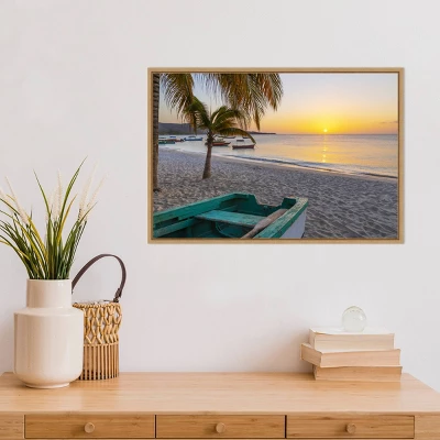 23" X 16" Sunset And Wooden Fishing Boat By Don Paulson Danita Delimont Framed Canvas Wall Art - Amanti Art 7 23" X 16" Sunset And Wooden Fishing Boat By Don Paulson Danita Delimont Framed Canvas Wall Art - Amanti Art - Image 5