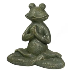 Northlight 14" Gold Verdigris Yoga Frog Outdoor Garden Statue -Decor Vista GUEST c659921e 8027 4c33 ad50 6e52d74d54dc