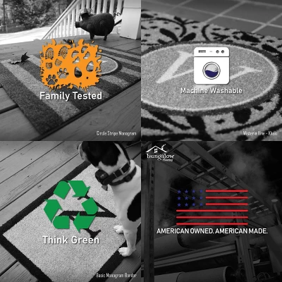 2'x3' ColorStar Greek Grid Door Mat Red Rust - Bungalow Flooring 8 2'x3' ColorStar Greek Grid Door Mat Red Rust - Bungalow Flooring - Image 6