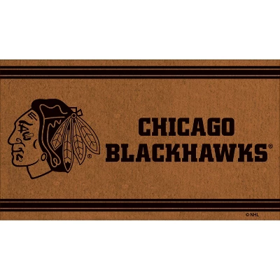 Evergreen Chicago Blackhawks Logo Turf Mat, Brown- 28 X 16 Inches Indoor Outdoor Doormat 3 Evergreen Chicago Blackhawks Logo Turf Mat, Brown- 28 X 16 Inches Indoor Outdoor Doormat