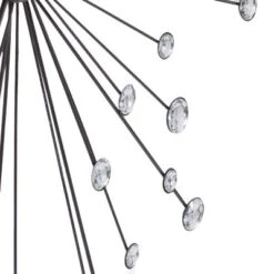 Metal Starburst Wall Decor With Crystal Embellishments Silver - Olivia & May -Decor Vista GUEST c6cf42c8 c412 4c1f 9ff9 fa2dc79012a5