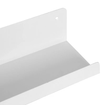 24" X 3" Mezzo Modern Metal Ledge Shelf Set White - Kate & Laurel All Things Decor 4 24" X 3" Mezzo Modern Metal Ledge Shelf Set White - Kate & Laurel All Things Decor - Image 2
