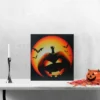 Northlight LED Lighted Bats And Jack-O-Lantern Halloween Canvas Wall Art 19.75" X 19.75" -Decor Vista GUEST c6ec120c 3e4c 45ed b522 ce4d854e1535
