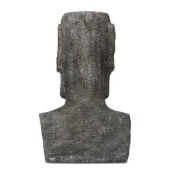 Techko Maid ABS/Resin Island Head Statue With Solar Spotlight Gray -Decor Vista GUEST c828c3cf 9284 4a68 a0ef 711d3eee6593