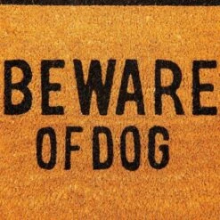 Beware Of Dog Natural Coir Door Mat 17"x30" - Welcome Front Doormat Non Slip Rug For Home Indoor Outdoor Entrance -Decor Vista GUEST c86d1cda ed55 48b2 8ea1 1a1874d5f84b