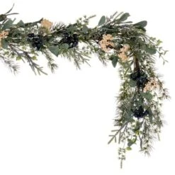 Vickerman 5' Green Artificial Pine, Blueberry, And White Berry Garland. -Decor Vista GUEST c8faa3d2 35fd 4fc2 b3bb 4faec9cdded5