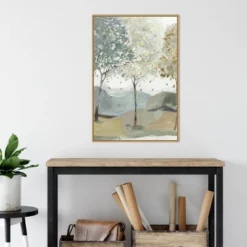 22" X 33" Breezy Landscape Trees III By Allison Pearce Framed Canvas Wall Art Light Brown - Amanti Art -Decor Vista GUEST c92e01dc 15a6 4981 8ea0 0d34e283c751