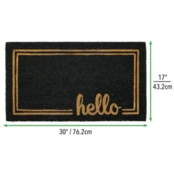 MDesign Welcome Doormat With Natural Fibers Decorative Script -Decor Vista GUEST c9325860 a2ae 4f60 a4e8 c0ff34b6621b