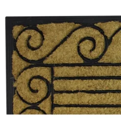 Northlight Natural Coir Stripes And Scrolls Outdoor Doormat 18" X 30" -Decor Vista GUEST c9a39761 cc9b 484c b8c0 1eb6b18a8111