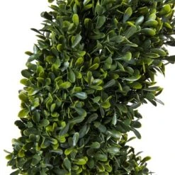 Faux Boxwood Artificial Plant - Realistic Plastic 5-Foot Spiral Topiary And Weighted Pot For Indoor Or Outdoor, Home, Or Office By Pure Garden (Green) -Decor Vista GUEST ca5c3d59 8c39 4e48 a422 768dce873784
