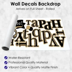 Big Dot Of Happiness Adult 80th Birthday - Gold - Peel And Stick Birthday Party Decoration - Wall Decals Backdrop -Decor Vista GUEST caa4928a a0a0 4496 ac04 a0808ec9cf81