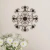 Medallion Metal Wall Art- 14.25 Inch Square Open Edge Metal Home Décor, Hand Crafted With Distressed Finish- Mounting Screws Included By Lavish Home -Decor Vista GUEST cab47969 d247 4f55 8551 7bd46dcd3267