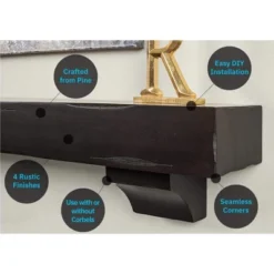 Mantels Direct Breckenridge Rustic Distressed Wood Fireplace Mantel Wall Shelf -Decor Vista GUEST cad90fb1 4534 425a 8a2c 6af85d98ce67