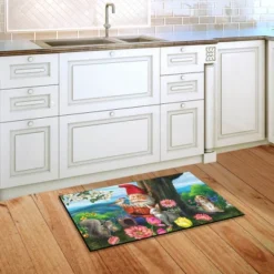 Garden Gnome Spring Doormat Birds Floral Indoor Outdoor 30" X 18" Briarwood Lane -Decor Vista GUEST cae02fa5 eb24 4e81 892e 399098cdd82e