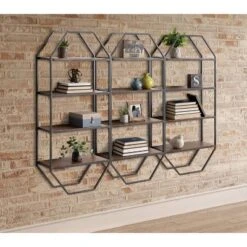 Adela Wood/Metal Decorative Wall Shelf - Kate & Laurel All Things Decor -Decor Vista GUEST caf10bb7 5e56 43ef 8abc 8b078efec0bf