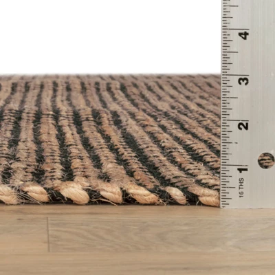 Home Conservatory Gravel Handwoven Jute Area Rug 4 Home Conservatory Gravel Handwoven Jute Area Rug - Image 2