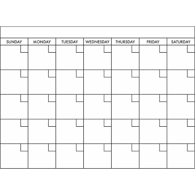 Basics Dry Erase Calendar Peel And Stick Giant Wall Decal Black - RoomMates 4 Basics Dry Erase Calendar Peel And Stick Giant Wall Decal Black - RoomMates - Image 2