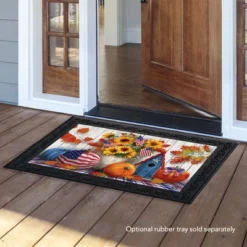 American Autumn Fall Fall Doormat 18" X 30" Indoor Outdoor Briarwood Lane -Decor Vista GUEST cc11746f cdb1 414d 8ddd b1d4a3a6c625