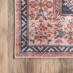 NuLOOM Medallion Bordered Machine Washable Area Rug -Decor Vista GUEST ccda6819 9363 473c ace9 70ac001766a1